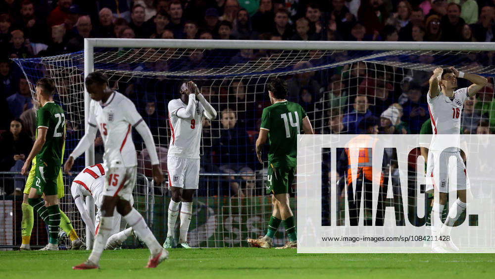 2027 UEFA Under 21 European Qualifier, Munster FA Turner s Cross, Cork 6 10 2026 Republic of Ireland vs England England s Divin Mubama and Will Lankshear react to a missed chance on goal Divin Mubama and Will Lankshear react to a missed chance on goal 6 10 2026