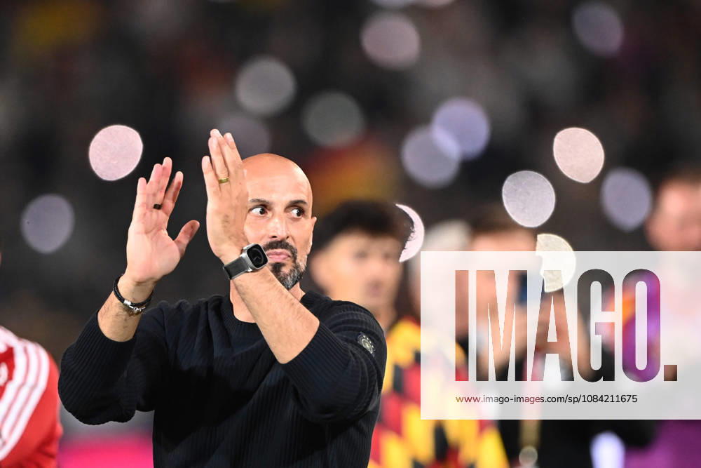 Victory celebrations, cheers, celebrating, joy, cheers, National Team Coach Antonio DI SALVO GER soccer international match, U21, European Championship Qualifiers, Germany vs. Georgia 2–0 on October 6, 2026, Schüco Arena, Bielefeld, Â