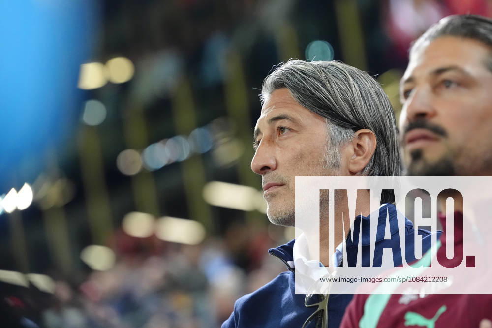 Head Coach Murat Yakin (SUI) during National anthem before the UEFA Nations League match between Switzerland and North Macedonia at thermoplan arena on October 06, 2026 in Luzern, Switzerland.