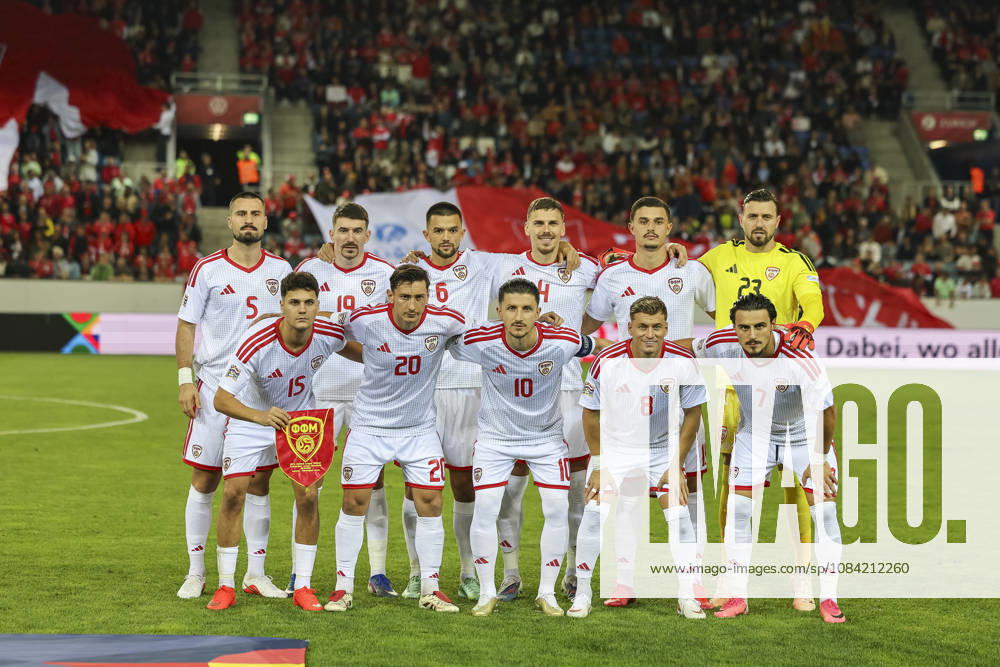 Team photo, North Macedonia, Switzerland, UEFA, Nations League, Matchday 4, Switzerland vs. North Macedonia, October 6, 2026, Lucerne Swissporarena, Switzerland
