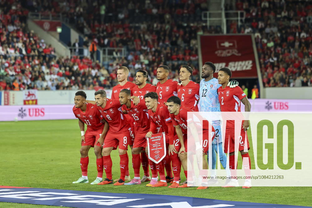 Team photo, Switzerland, Switzerland, UEFA, Nations League, Matchday 4, Switzerland vs. North Macedonia, October 6, 2026, Lucerne Swissporarena, Switzerland