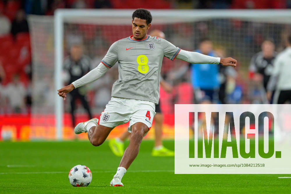 LONDON, ENGLAND OCTOBER 06 - Jarell Quansah of England during pre game warm up before the UEFA Nations League game between England and Czechia at Wembley Stadium on October 06, 2026 in London, England. (Photo by Keeran Marquis Sports Press Photo)