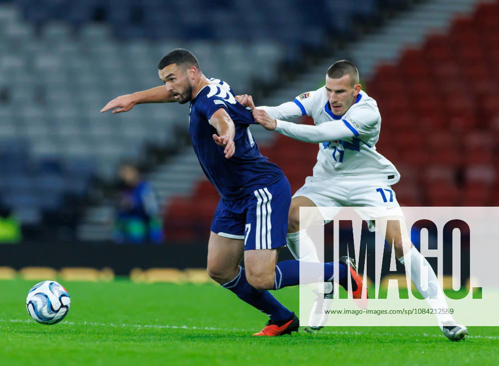 Scotland v Slovenia, UEFA Nations League, League B Group 1 : John McGinn and David Zec