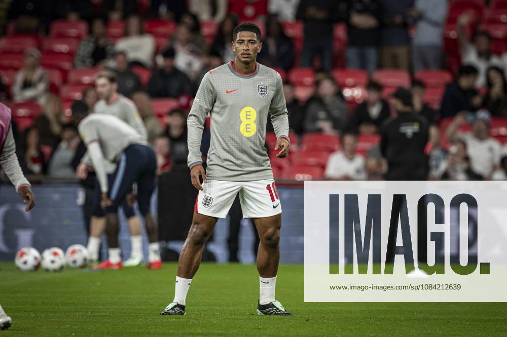 6th October 2026; Wembley Stadium, London, England; UEFA Nations League Football, England versus Czech Republic; Jude Bellingham of England during the pre-match warm-up GodfreyxPitt
