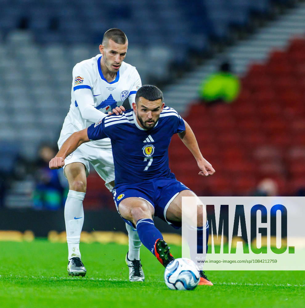Scotland v Slovenia, UEFA Nations League, League B Group 1 : John McGinn and David Zec