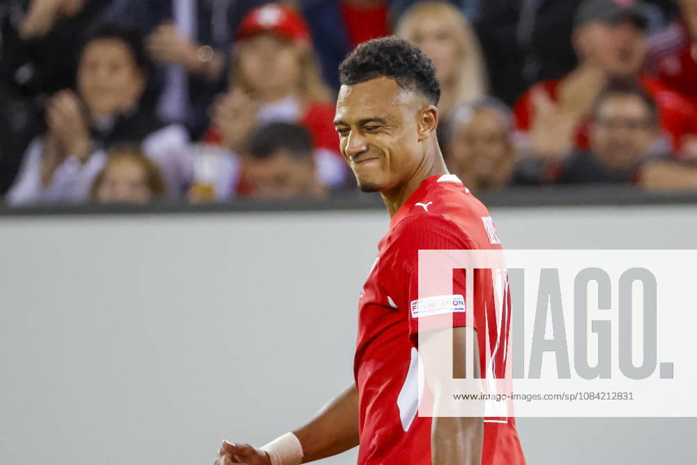 Dan Ndoye Switzerland, 11, facial expressions, emotion, Switzerland, UEFA, Nations League, Matchday 4, Switzerland vs. North Macedonia, October 6, 2026, Lucerne Swissporarena, Switzerland