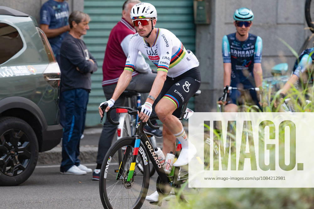 CYCLING - Road cycling, Rad, Radsport, Strasse - Tre Valli Varesine Photo by IPA ABACAPRESS.COM89374867 - Brandon Mcnulty of UAE TEAM EMIRATES XRG at the start of the 2026 Tre Valli Varesine in Busto Arsizio, Italy, on October 6, 2026 Varese Italy