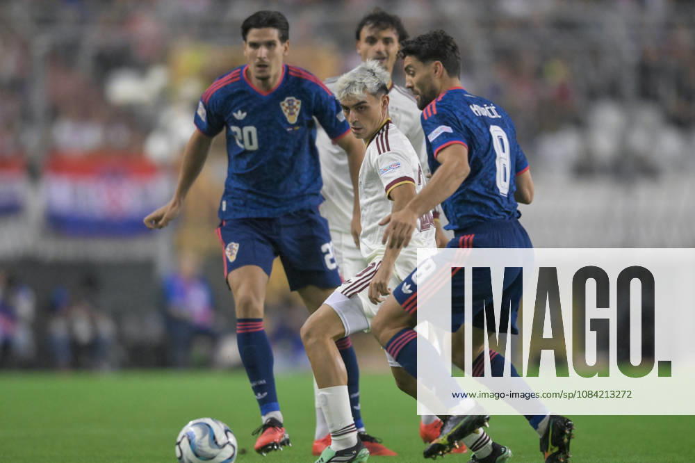Croatia v Spain - UEFA Nations League 2026 27 Group A3 MD4 Pedri of Spain in action against Mateo Kovacic of Croatia during the UEFA Nations League 2026 27 group phase match between Croatia and Spain at Stadion Poljud on October 6, 2026 in Split, Croatia. IgorxSoban PIXSELL
