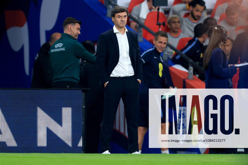 England v Czechia - UEFA Nations League 2026 27 Group A3 MD4 Santiago Denia Sanchez, Head coach of Czechia on the side line during the UEFA Nations League 2026 27 group phase match between England and Czechia at Wembley Stadium on October 6, 2026 in London, England. London Wembley Stadium England United Kingdom