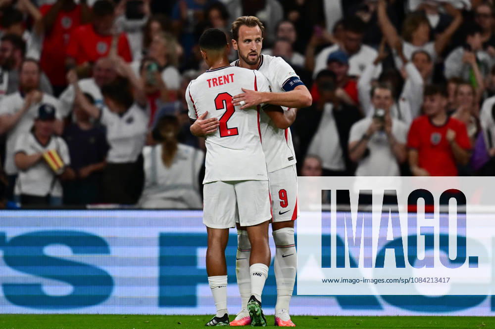 England v Czechia, UEFA Nations League GOAL England forward Harry Kane (9) and England defender Trent Alexander-Arnold (2) celebrate a Czechia own goal 1-0 during the UEFA Nations League match between England and Czechia at Wembley Stadium, London, UK on 6 October 2026. London Wembley Stadium Greater London UK Editorial use only ,
