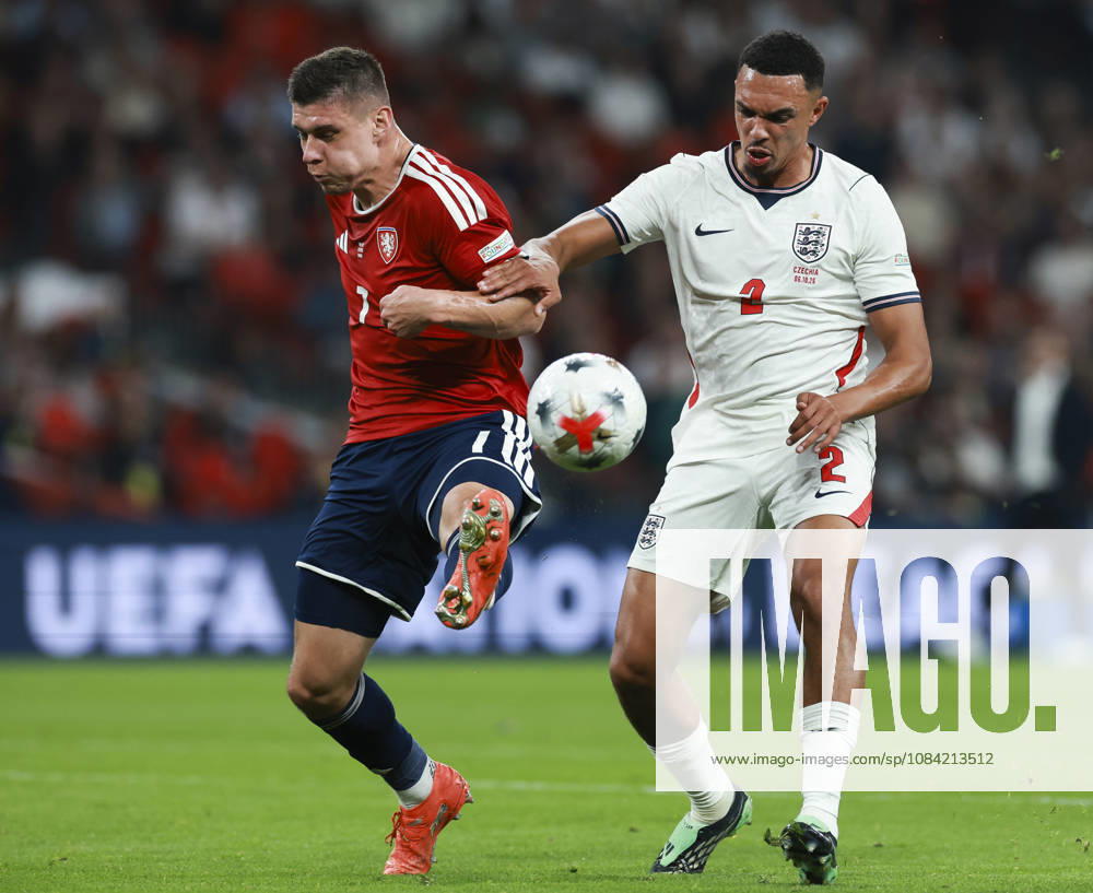 England v Czech Republic, UEFA Nations League, League A - Group 3 London, UK: England v Czech Republic, UEFA Nations League, League A - Group 3, Wembley Stadium. 6 October 2026 Photograph by Marc Aspland for The Times & The Sunday Times Trent Alexander-Arnold of England and JiA¿í Sláma Of Czech Republic
