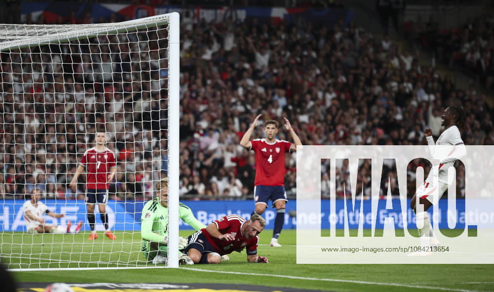 England v Czech Republic, UEFA Nations League, League A - Group 3 London, UK: England v Czech Republic, UEFA Nations League, League A - Group 3, Wembley Stadium. 6 October 2026 Photograph by Marc Aspland for The Times & The Sunday Times Vladimír Coufal Of Czech Republic concedes Own goal 1-0