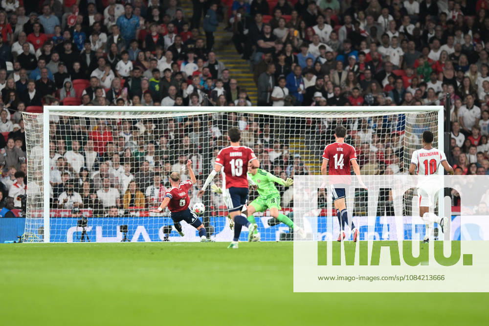 England take the lead in the first half through an own goal from Vladimir Coufal of Czechia after trying to clear a cross from Harry Kane of England during the Nations League match between England and Czechia at Wembley Stadium, London, England on 6 October 2026.