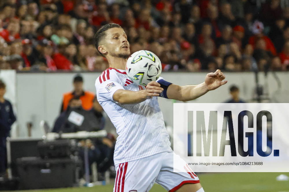 Enis Bardhi, North Macedonia, 10 on the ball, Switzerland, UEFA, Nations League, Matchday 4, Switzerland vs. North Macedonia, October 6, 2026, Luzern Swissporarena, Switzerland
