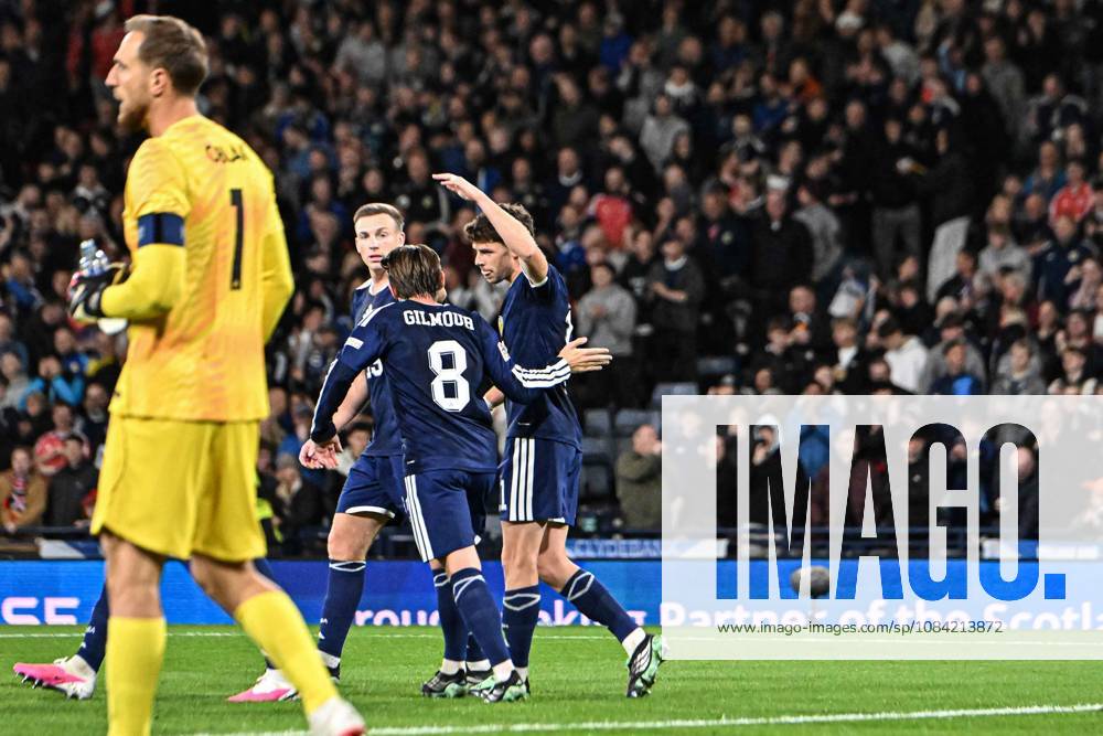 Scotland v Slovenia UEFA Nations League Ryan Christie of Scotland scores his sides first goal of the match and celebrates his goal with teammates during the UEFA Nations League match at Barclays Hampden, Glasgow 06 10 2026 UK Newspapers OUT
