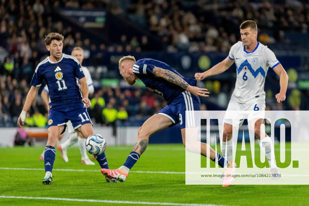 Scotland v Slovenia, UEFA Nations League GOAL! 1-0 Ryan Christie of Scotland national team, Nationalteam opens the scoring during the UEFA Nations League League B Group B1 between Scotland and Slovenia. Barclays Hampden, Hampden Park, Glasgow, Scotland. 6 October 2026. Hampden Park Barclays Hampden Glasgow Scotland Editorial use only ,