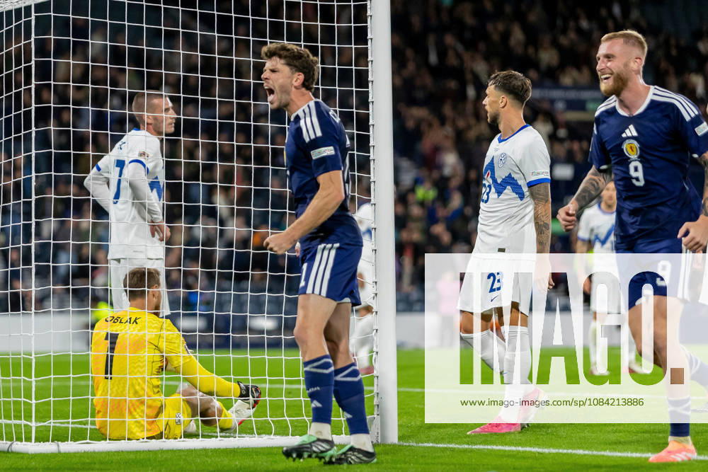 Scotland v Slovenia, UEFA Nations League GOAL! 1-0 Ryan Christie of Scotland national team, Nationalteam celebrates the opening goal during the UEFA Nations League League B Group B1 between Scotland and Slovenia. Barclays Hampden, Hampden Park, Glasgow, Scotland. 6 October 2026. Hampden Park Barclays Hampden Glasgow Scotland Editorial use only ,