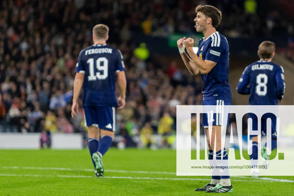 Scotland v Slovenia, UEFA Nations League GOAL! 1-0 Ryan Christie of Scotland national team, Nationalteam celebrates the opening goal during the UEFA Nations League League B Group B1 between Scotland and Slovenia. Barclays Hampden, Hampden Park, Glasgow, Scotland. 6 October 2026. Hampden Park Barclays Hampden Glasgow Scotland Editorial use only ,