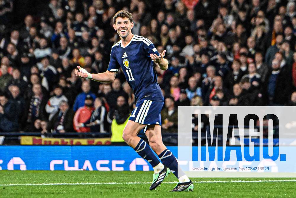 Scotland v Slovenia UEFA Nations League Ryan Christie of Scotland scores his sides first goal of the match and celebrates his goal during the UEFA Nations League match at Barclays Hampden, Glasgow 06 10 2026 UK Newspapers OUT
