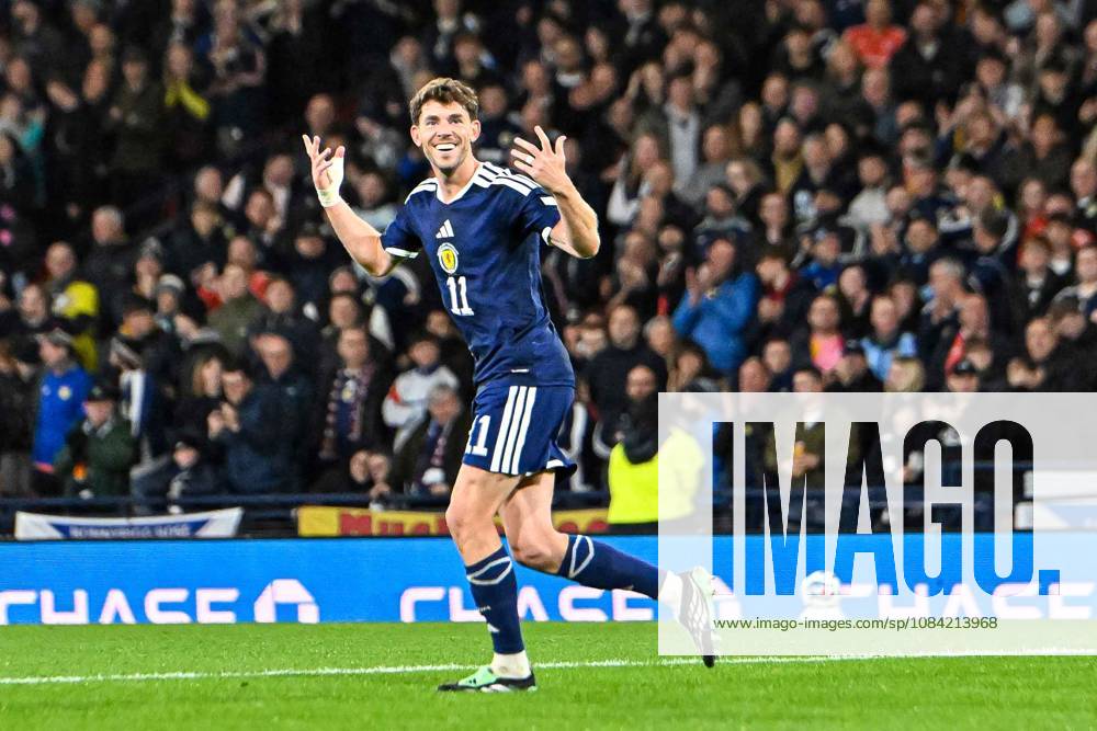 Scotland v Slovenia UEFA Nations League Ryan Christie of Scotland scores his sides first goal of the match and celebrates his goal during the UEFA Nations League match at Barclays Hampden, Glasgow 06 10 2026 UK Newspapers OUT