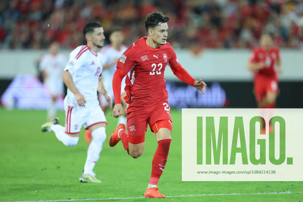 Fabian Rieder (22, Switzerland) during the UEFA Nations League match between Switzerland and North Macedonia at thermoplan arena on October 6, 2026 in Lucerne, Switzerland.