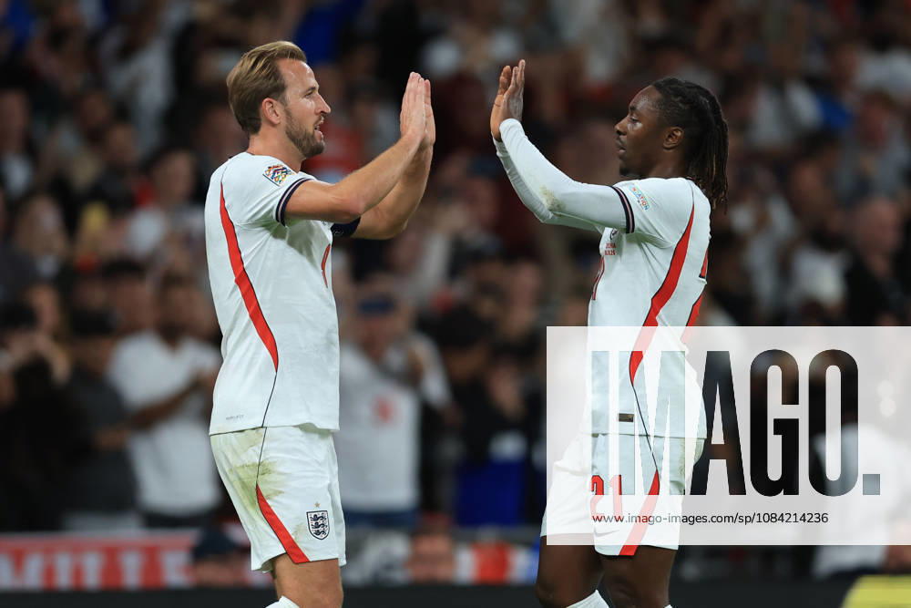 England v Czechia - UEFA Nations League 2026 27 Group A3 MD4 Harry Kane and Eberechi Eze of England celebrate 2nd goal during the UEFA Nations League 2026 27 group phase match between England and Czechia at Wembley Stadium on October 6, 2026 in London, England. London Wembley Stadium England United Kingdom