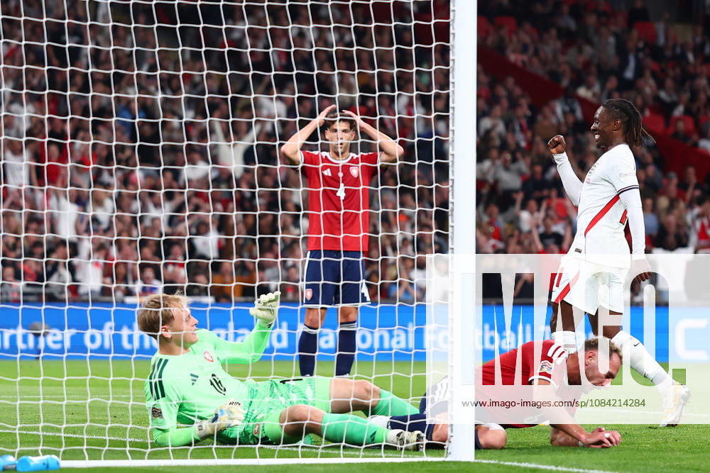 London, England, 6th October 2026. Eberechi Eze of England celebrates after Vladimir Coufal of Czechia scores to make it 1-0 during the England vs Czech Republic UEFA Nations League match at Wembley Stadium, London. Picture credit should read: Paul Terry Sportimage . SPI_019_PT_England__Czechia SPI-5055-0019