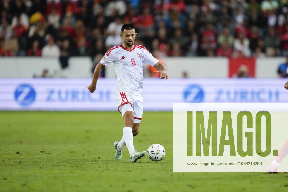 Visar Musliu (6 MKD) during the UEFA Nations League match between Switzerland and North Macedonia at thermoplan arena on October 06, 2026 in Luzern, Switzerland.