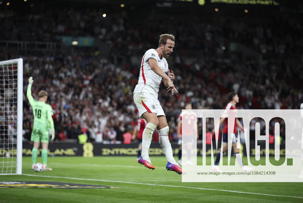 England v Czech Republic, UEFA Nations League, League A - Group 3 London, UK: England v Czech Republic, UEFA Nations League, League A - Group 3, Wembley Stadium. 6 October 2026 Photograph by Marc Aspland for The Times & The Sunday Times Harry Kane of England celebrates scoring his teams 2nd goal 2-0