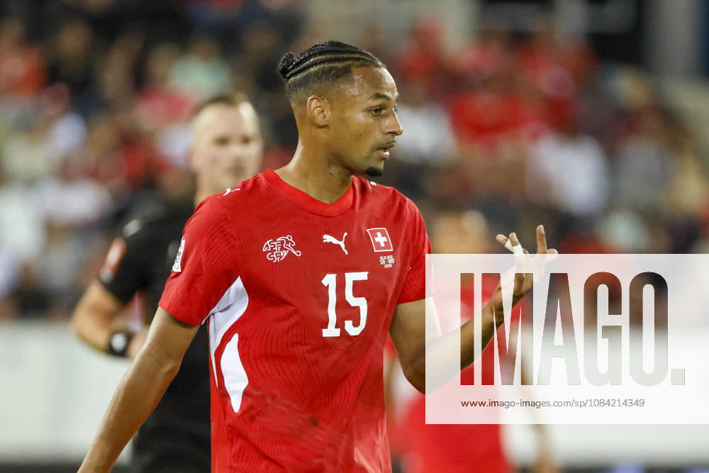 Djibril Sow Switzerland, 15, Facial expressions, Emotion, Switzerland, UEFA, Nations League, Matchday 4, Switzerland vs. North Macedonia, October 6, 2026, Lucerne Swissporarena, Switzerland