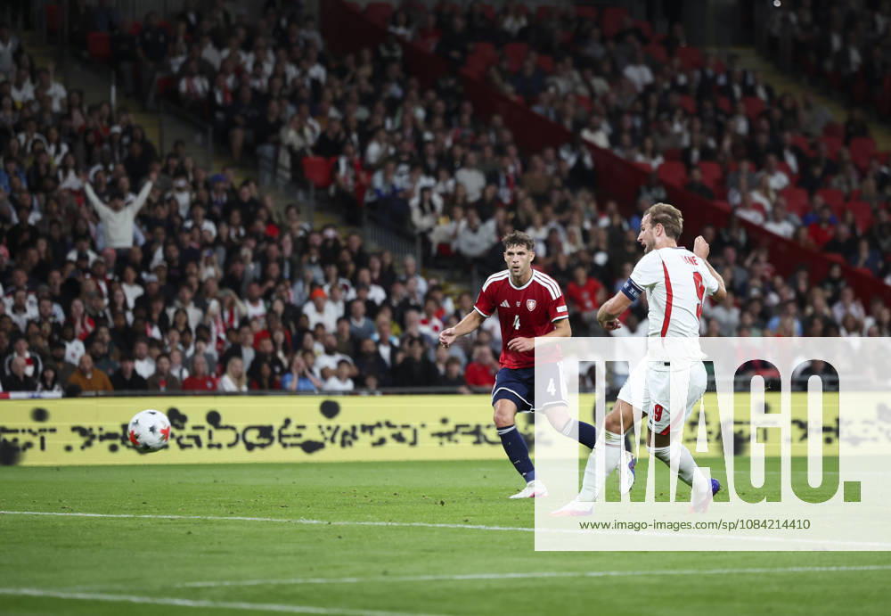 England v Czech Republic, UEFA Nations League, League A - Group 3 London, UK: England v Czech Republic, UEFA Nations League, League A - Group 3, Wembley Stadium. 6 October 2026 Photograph by Marc Aspland for The Times & The Sunday Times Harry Kane of England scores and celebrates scoring his teams 2nd goal 2-0