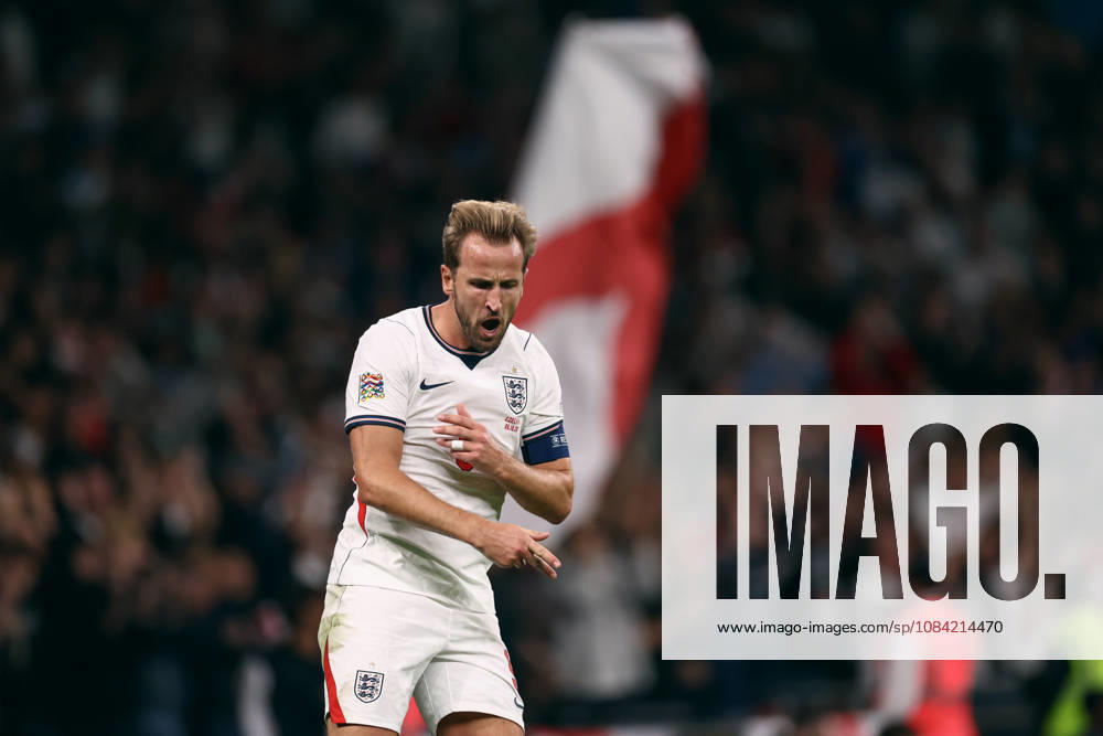 England gegen Tschechien, 6. Oktober 2026, Wembley, UEFA Nations League, England gegen Tschechien: Harry Kane von England jubelt, nachdem er das zweite Tor für seine Mannschaft erzielt hat. Foto: Jacques Feeney, Offside, London, Großbritannien