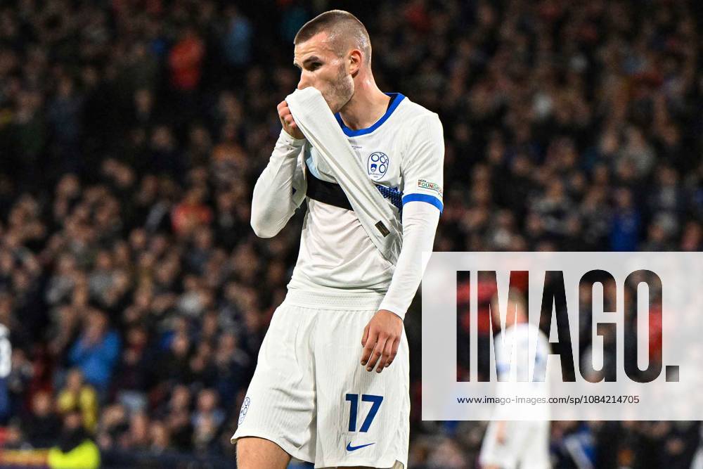 Scotland v Slovenia UEFA Nations League David Zec of Slovenia during the UEFA Nations League match at Barclays Hampden, Glasgow 06 10 2026 UK Newspapers OUT