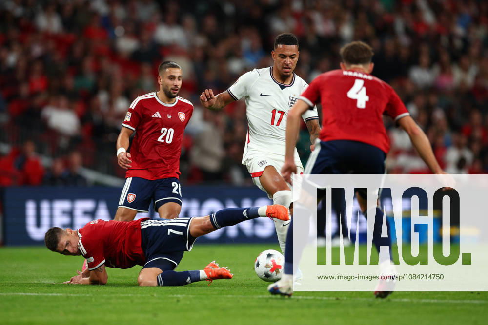 UEFA Nations League: England v Czech Republic LONDON, UK - 6th Oct 2026: Morgan Rogers of England in action during the UEFA Nations League Group A3 match between England and Czech Republic at Wembley Stadium London Wembley Stadium England United Kingdom