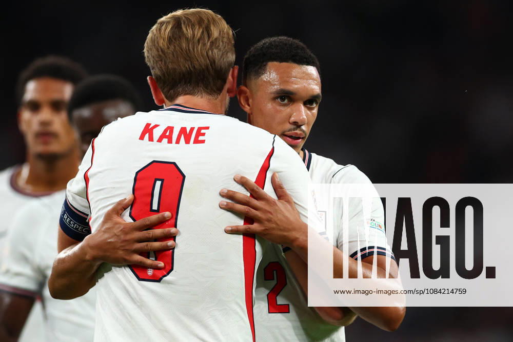 UEFA Nations League: England v Czech Republic LONDON, UK - 6th Oct 2026: Harry Kane of England celebrates scoring his side s second goal with team mate Trent Alexander-Arnold during the UEFA Nations League Group A3 match between England and Czech Republic at Wembley Stadium London Wembley Stadium England United Kingdom