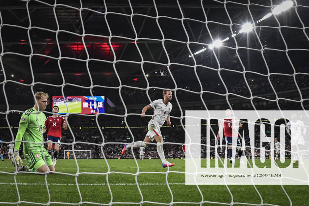 6th October 2026; Wembley Stadium, London, England; UEFA Nations League Football, England versus Czech Republic; Harry Kane of England celebrates scoring past Lukas Hornicek of Czech Republic in the 40th minute to make the score 2-0 GodfreyxPitt