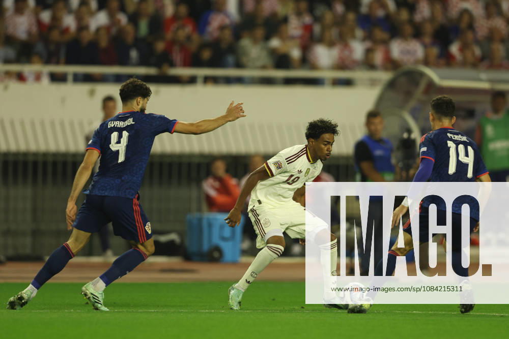 Lamine Yamal of Spain national team, Nationalteam and Josko Gvardiol, Ivan Perisic of Croatia National Team battle for the ball during the UEFA Nations League Group A3 match between Croatia and Spain at Stadion Poljud on October 06, 2026 in Split, Croatia. Photo SFSI Croatia national team v Spain National team - UEFA Nations League 2026 27