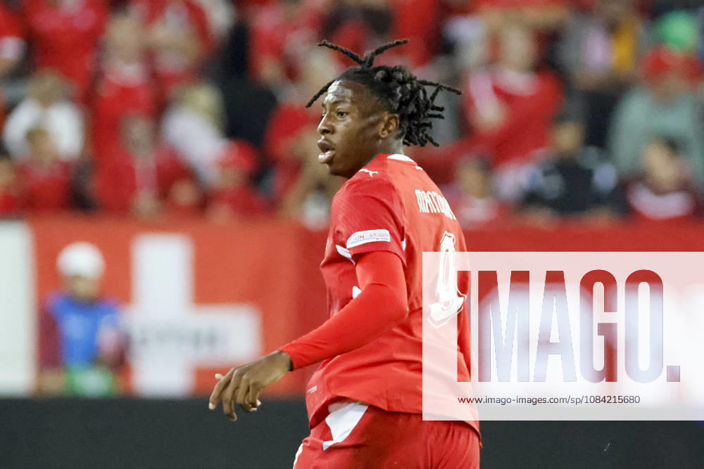 Johan Manzambi Switzerland, 09, Facial Expressions, Emotion, Switzerland, UEFA, Nations League, Matchday 4, Switzerland vs. North Macedonia, October 6, 2026, Lucerne Swissporarena, Switzerland