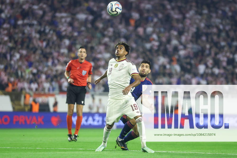 Croatia v Spain - UEFA Nations League 2026 27 Group A3 MD4 Lamine Yamal of Spain and Mateo Kovacic of Croatia competes for the ball during the UEFA Nations League 2026 27 group phase match between Croatia and Spain at Stadion Poljud on October 6, 2026 in Split, Croatia. SanjinxStrukic PIXSELL