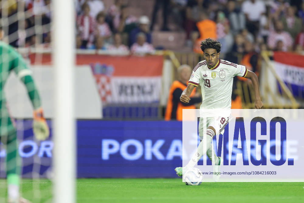 Croatia v Spain - UEFA Nations League 2026 27 Group A3 MD4 Lamine Yamal of Spain runs with the ball during the UEFA Nations League 2026 27 group phase match between Croatia and Spain at Stadion Poljud on October 6, 2026 in Split, Croatia. SanjinxStrukic PIXSELL