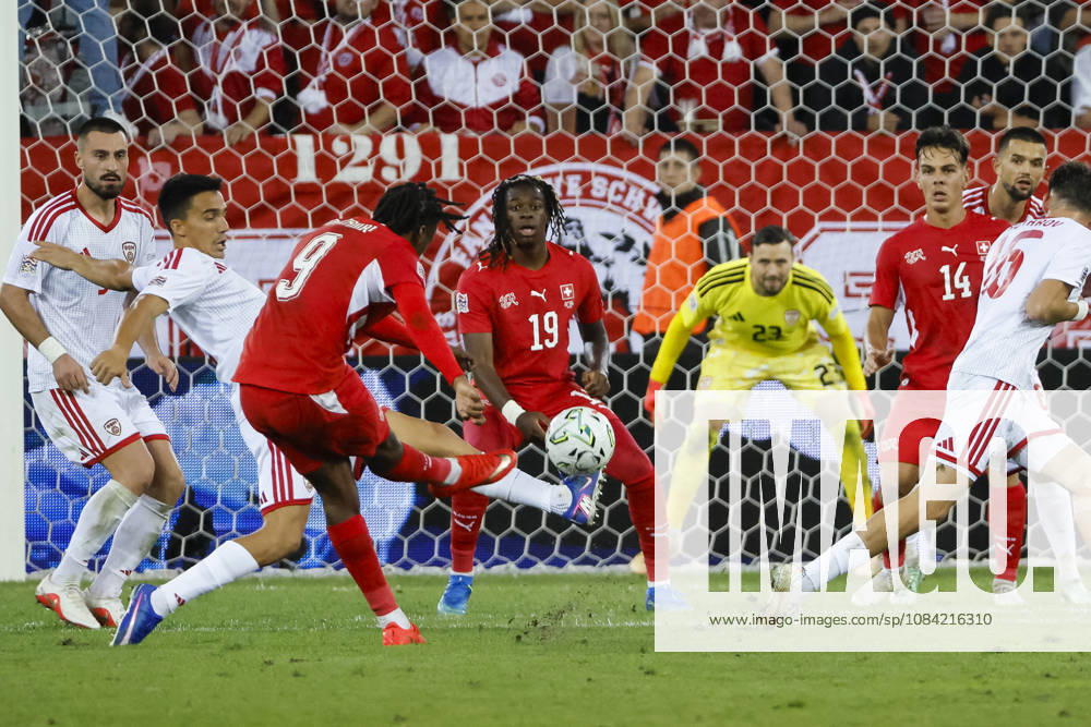 2-0 Goal for Switzerland by Johan Manzambi, Switzerland, 09, Switzerland, UEFA, Nations League, Matchday 4, Switzerland vs. North Macedonia, October 6, 2026, Lucerne Swissporarena, Switzerland