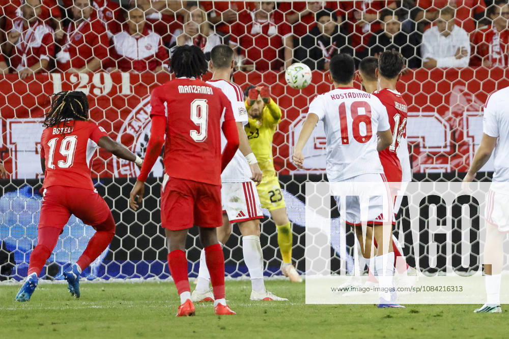 2-0 Goal for Switzerland by Johan Manzambi, Switzerland, 09, Switzerland, UEFA, Nations League, Matchday 4, Switzerland vs. North Macedonia, October 6, 2026, Lucerne Swissporarena, Switzerland