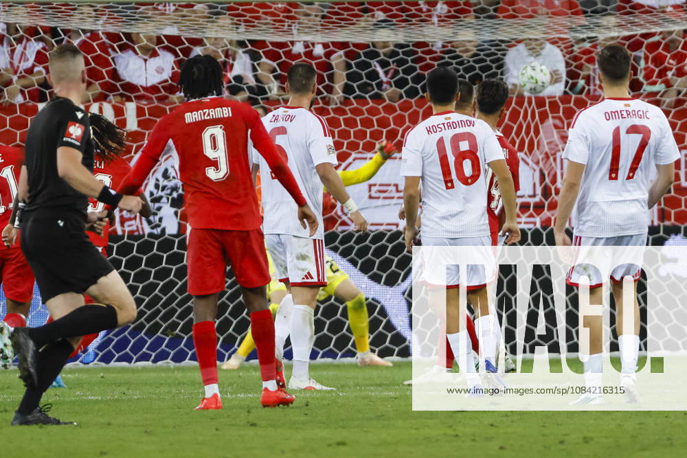 2-0 Goal for Switzerland by Johan Manzambi, Switzerland, 09, Switzerland, UEFA, Nations League, Matchday 4, Switzerland vs. North Macedonia, October 6, 2026, Lucerne Swissporarena, Switzerland