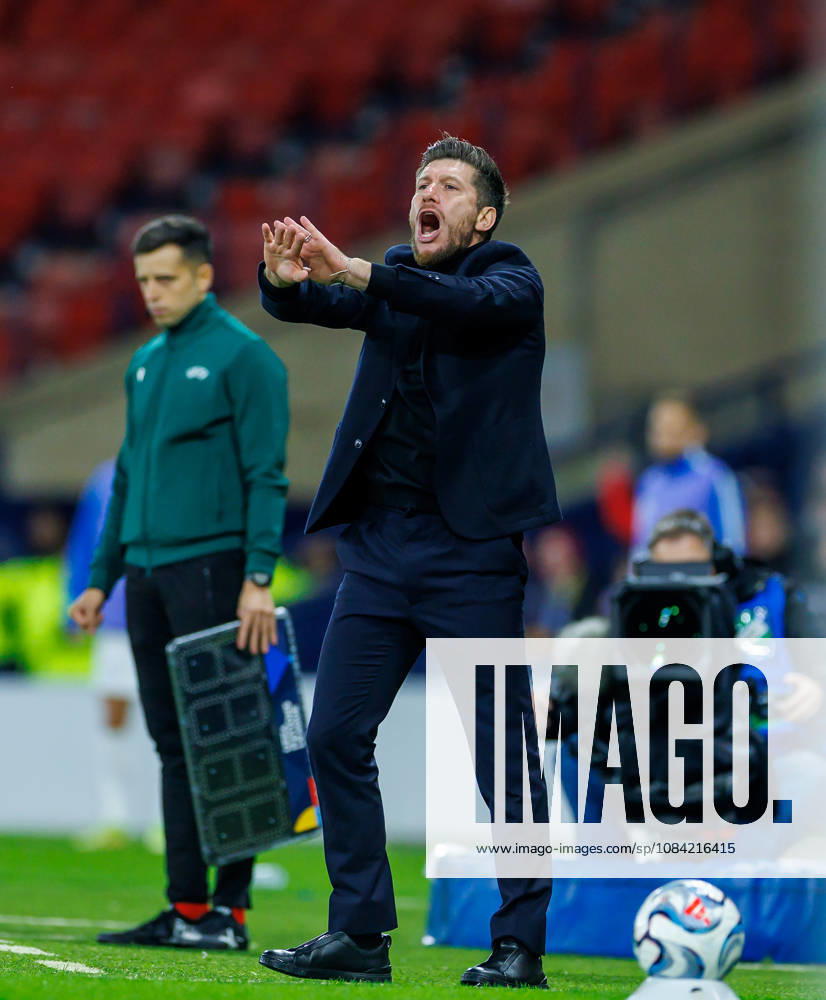 Scotland v Slovenia, UEFA Nations League, League B Group 1 : Seb Pocognoli looking for ca penalty decision
