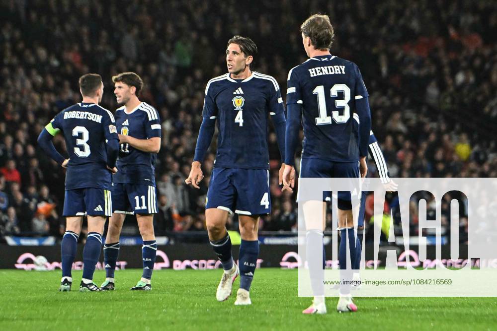 Scotland v Slovenia UEFA Nations League Luis Binks and teammates of Scotland look dejected during the UEFA Nations League match at Barclays Hampden, Glasgow 06 10 2026 UK Newspapers OUT