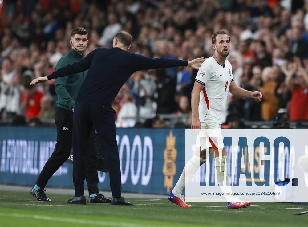 England v Czech Republic, UEFA Nations League, League A - Group 3 London, UK: England v Czech Republic, UEFA Nations League, League A - Group 3, Wembley Stadium. 6 October 2026 Photograph by Marc Aspland for The Times & The Sunday Times Harry Kane of England is substituted by Thomas Tuchel Manager of England