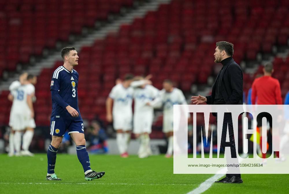 Scotland captain Andy Robertson with Scotland Manager Sebastien Pocognoli Scotland v Slovenia, Football, UEFA Nation s League, Group B1, Hampden Park, Glasgow, UK, Hampden Park, Glasgow, Scotland, Scotland, UK - 06 Oct 2026Glasgow Hampden Park Scotland United Kingdom