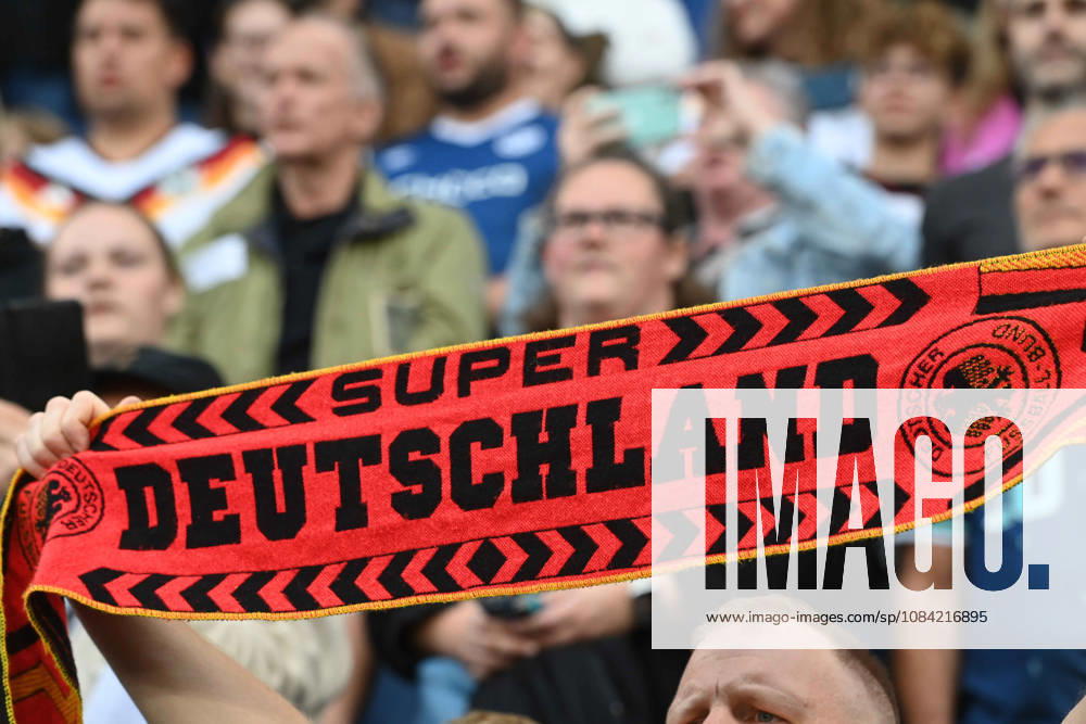 German fan with a scarf, feature, background image, symbolic photo, international soccer match, U21, European Championship qualifier, Germany vs. Georgia 2–0 on October 6, 2026, Schüco Arena, Bielefeld, Â
