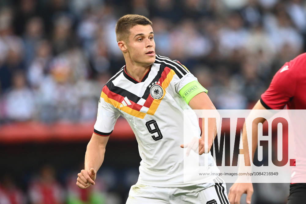 Nicolo TRESOLDI GER half-figure, half-body, single image, cropped single shot, international soccer match, U21, European Championship Qualifier, Germany vs. Georgia 2–0 on October 6, 2026, Schüco Arena, Bielefeld, Â