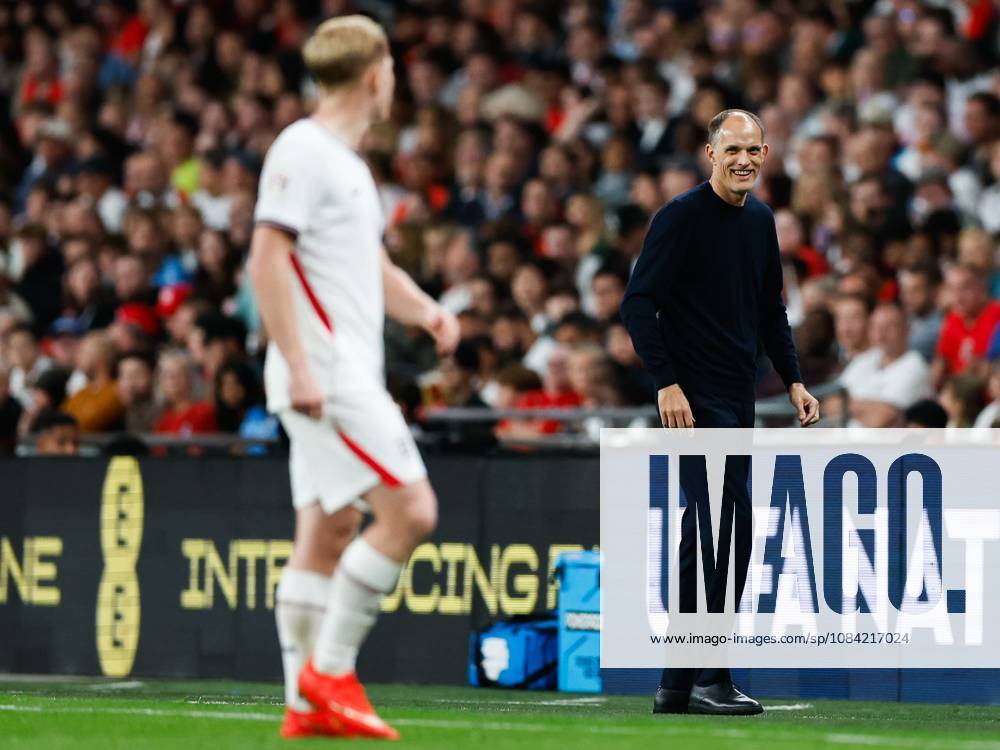 England Head Coach Thomas Tuchel gives instructions to Lewis Hall of England England v Czechia, UEFA Nations League, Football, Wembley Stadium, London, UK - 06 Oct 2026London Wembley Stadium United Kingdom